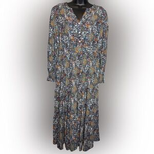 Wonderly Multicolor Paisley Long Sleeve Dress